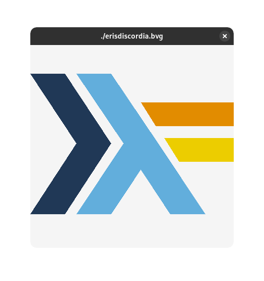 Haskell Logo with Aroace colors drawn in BVG
